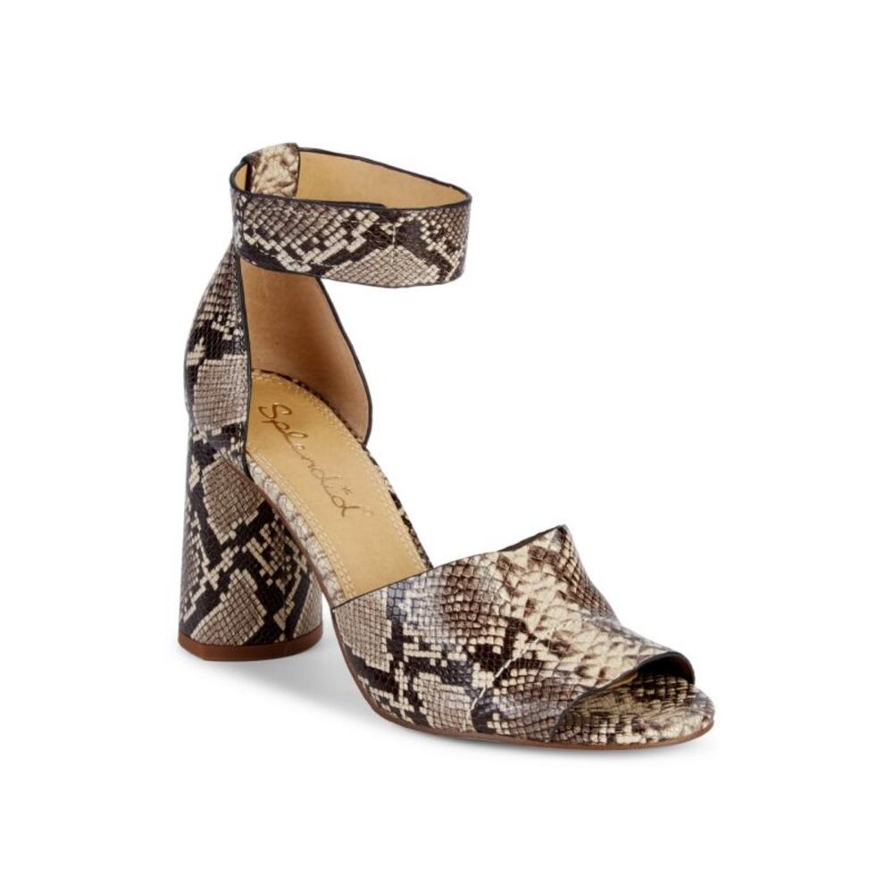 Splendid Womens Thandie Embossed Leather Ankle Strap Sandals Size 8 Snake Print‎